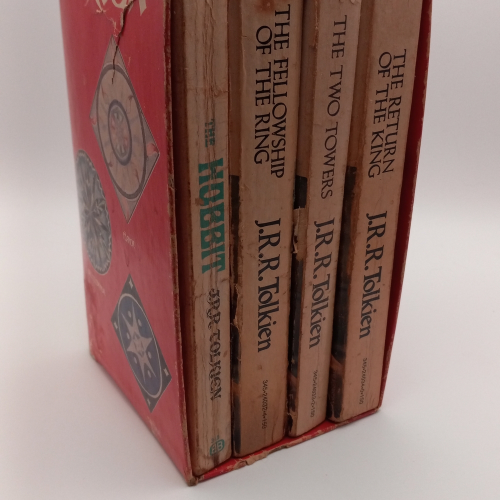 Tolkien: 4-Book Boxed Set, Hobbit & Lord Of The Rings, 1973 Fair To Acceptable